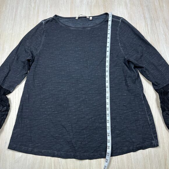 Soft Surroundings Genius Sheer Bell Sleeve Gothic Dark Romance Shirt XL PETITE - Picture 6 of 13